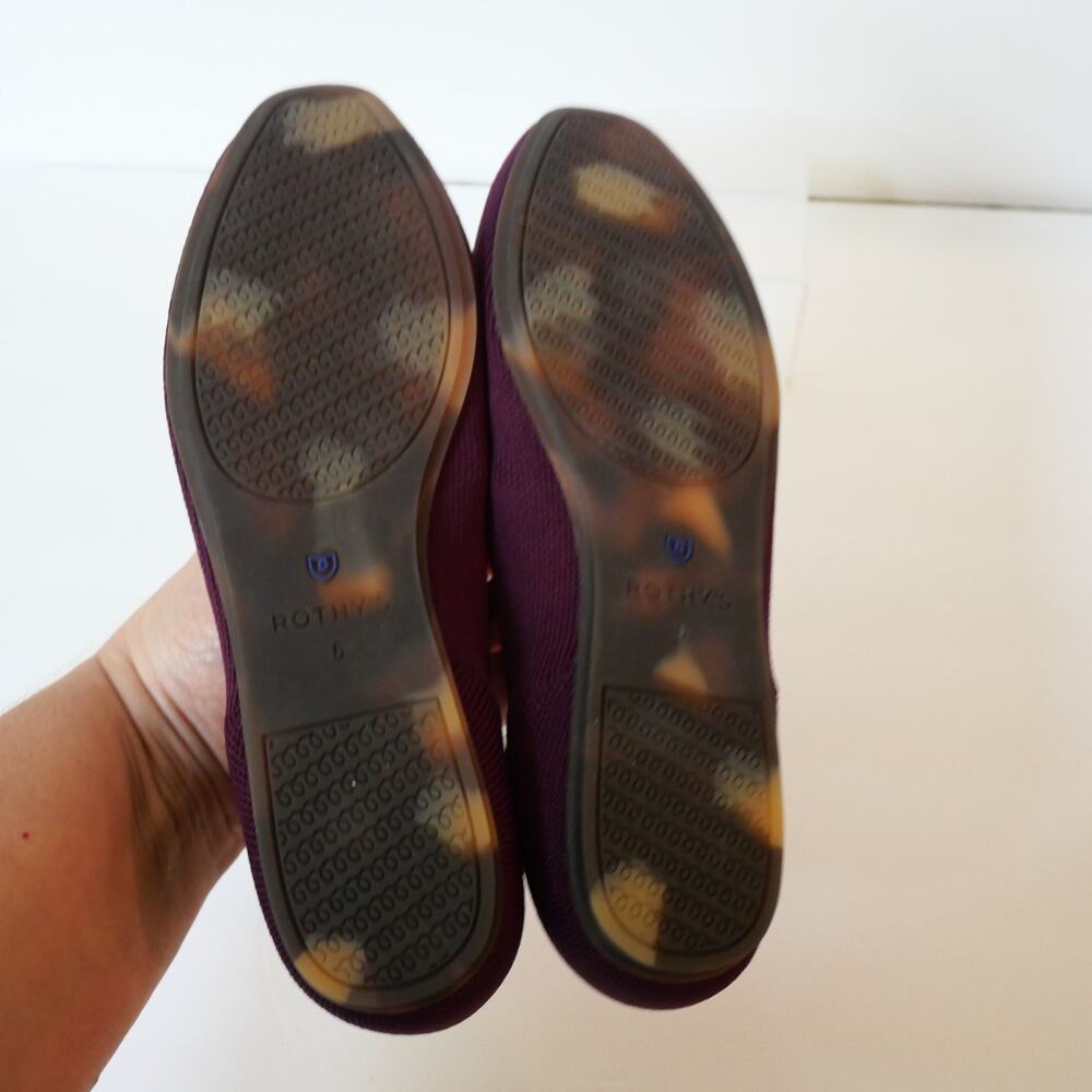 Rothy's Women's 6 Flats Max Square Mary Jane Plum Purple Shoes NEW - Picture 9 of 10